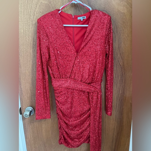 Red Sequin Dress - Picture 4 of 5